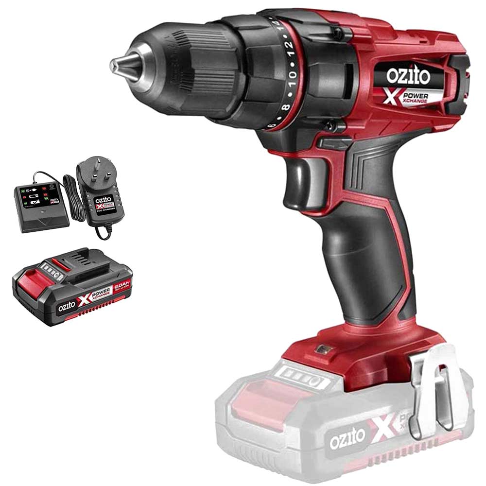 Ozito PXIDS 18v Cordless Impact Driver 1 x 2ah Li ion Charger No Case