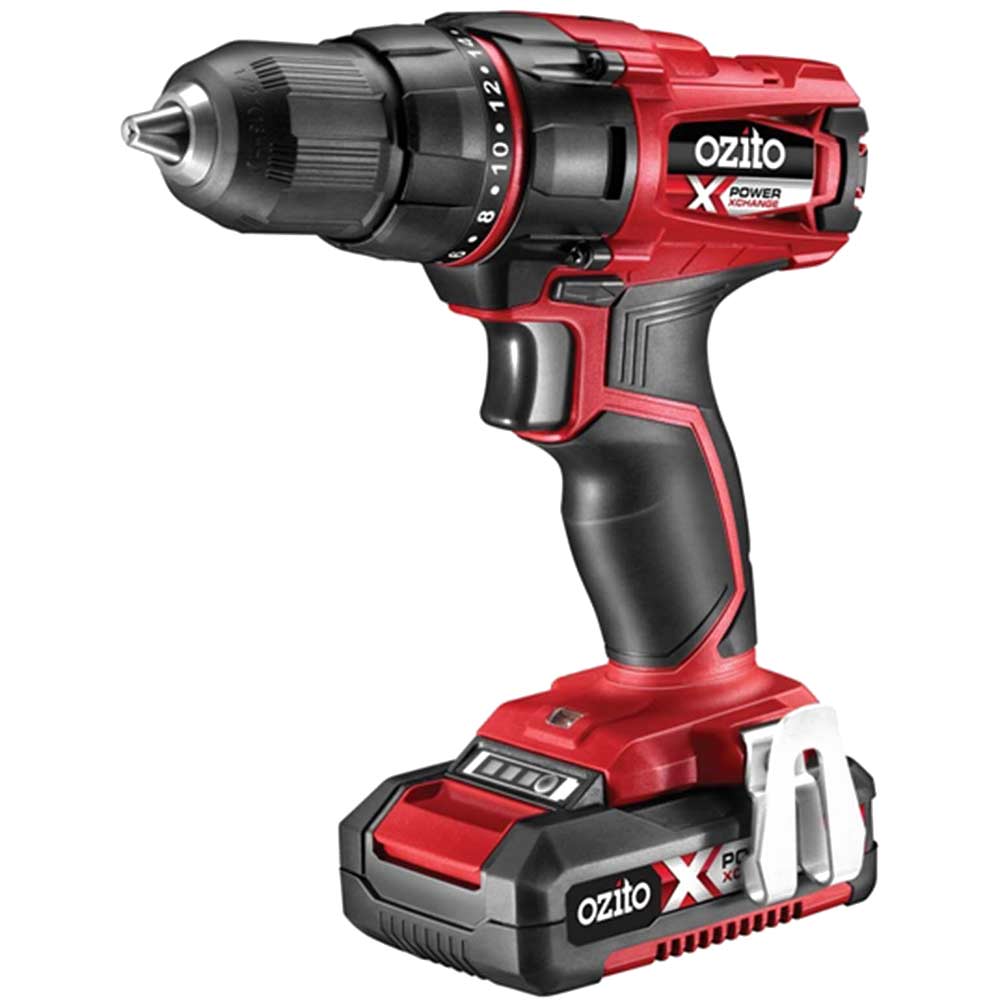 Ozito Pxdd 18v Cordless Drill Driver 1 X 2ah Li-ion Battery Charger No Case