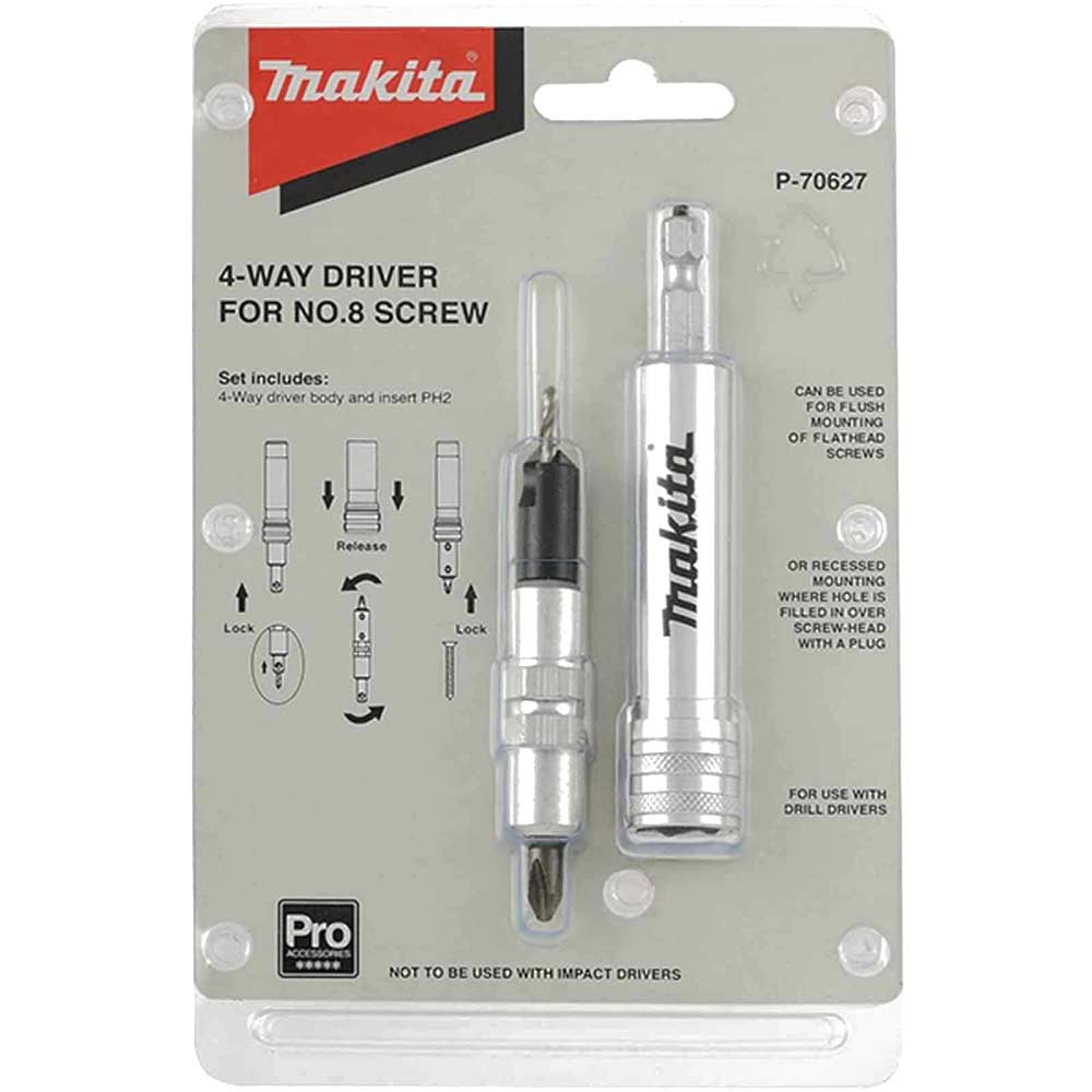 Professional 4 Way Drill and Screwdriver Bit