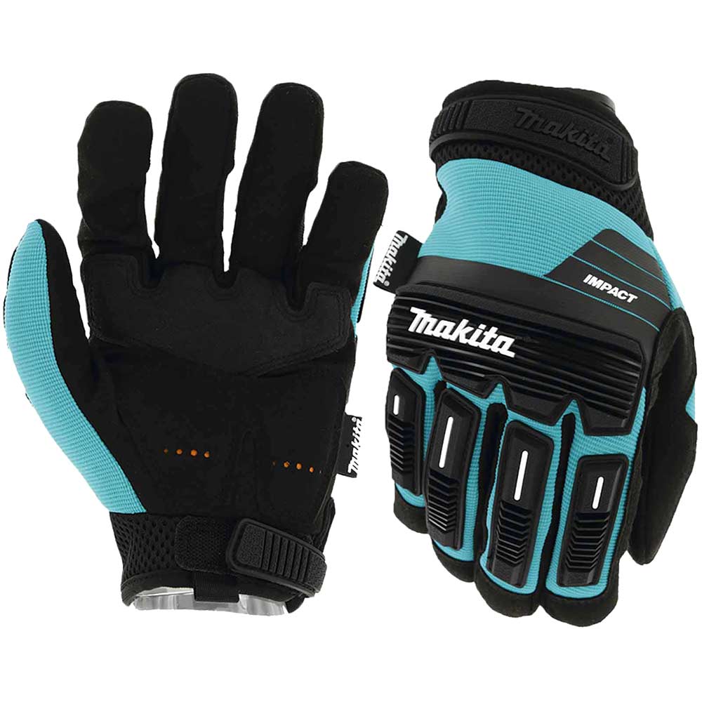 Makita Advanced Impact Demolition Gloves Black / Blue M Pack of 1