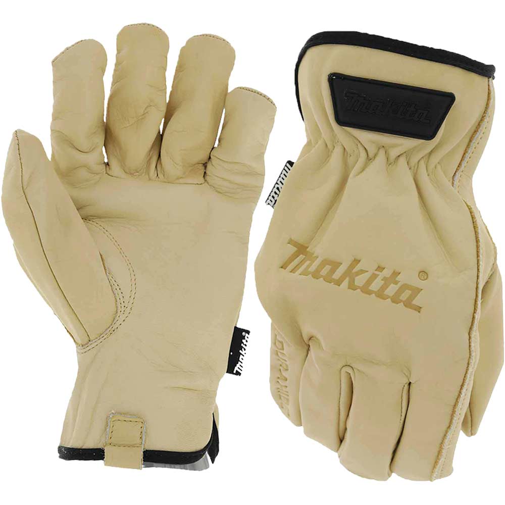 Makita Durahide Leather Gloves Beige M Pack of 1
