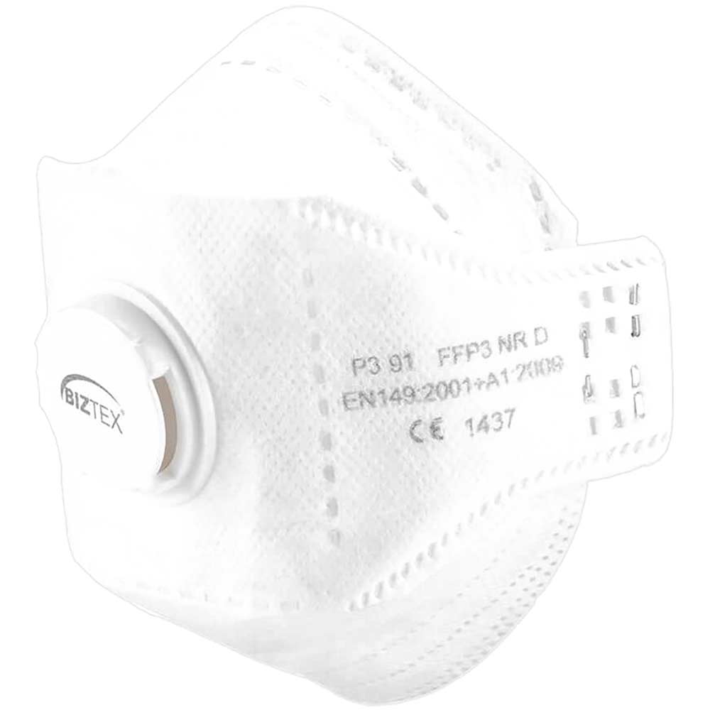 Portwest Eagle FFP3 Valved Dolomite Fold Flat Dust Mask Pack of 10