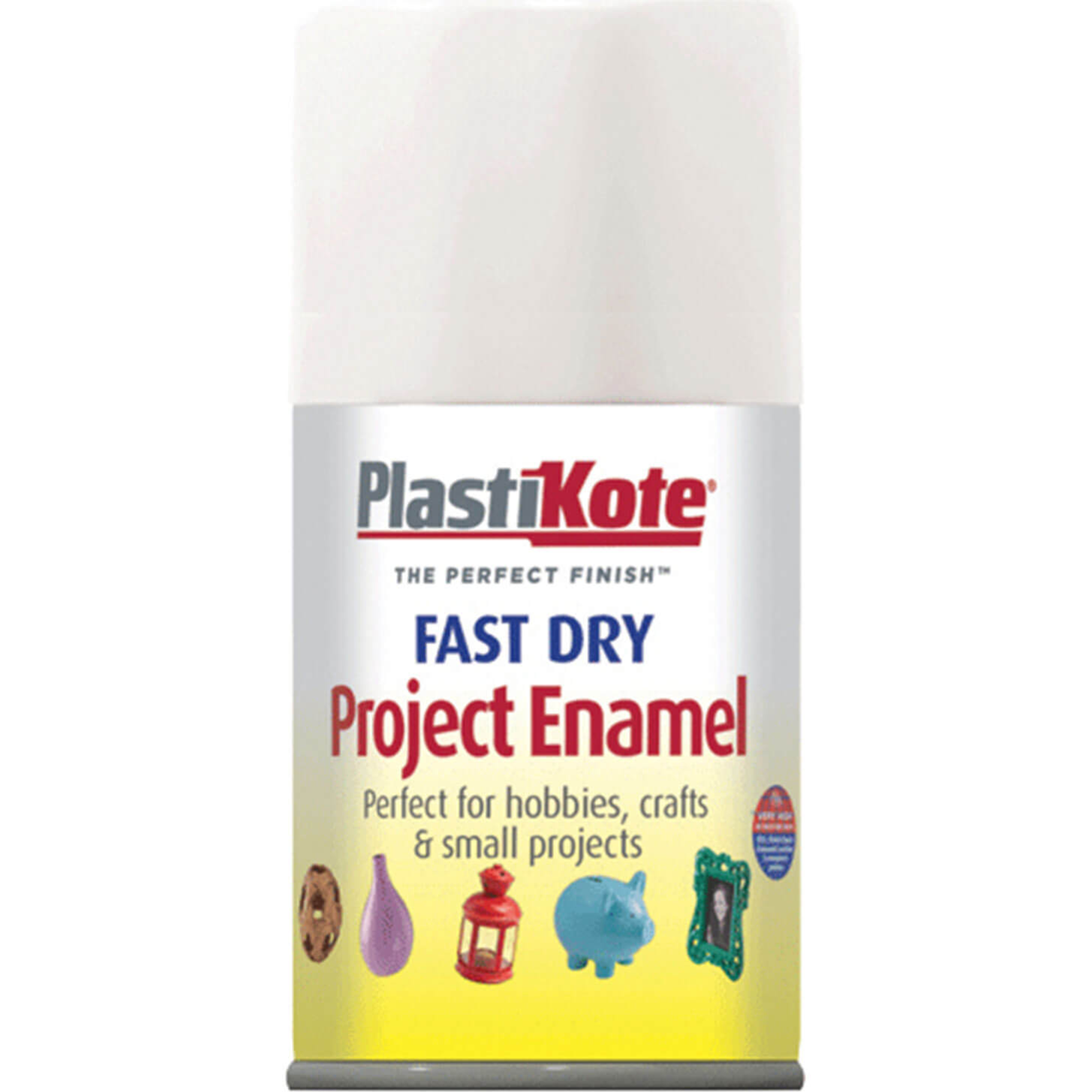 Image of Plastikote Dry Enamel Aerosol Spray Paint White 100ml