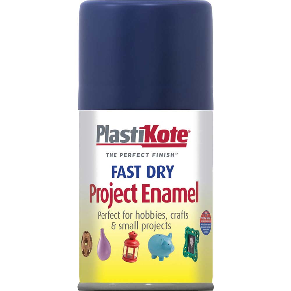 Image of Plastikote Dry Enamel Aerosol Spray Paint Night Blue 100ml