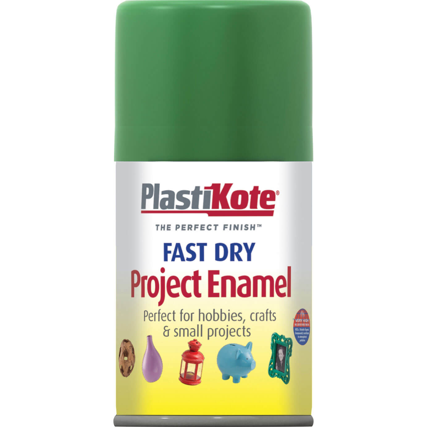 Image of Plastikote Dry Enamel Aerosol Spray Paint Garden Green 100ml