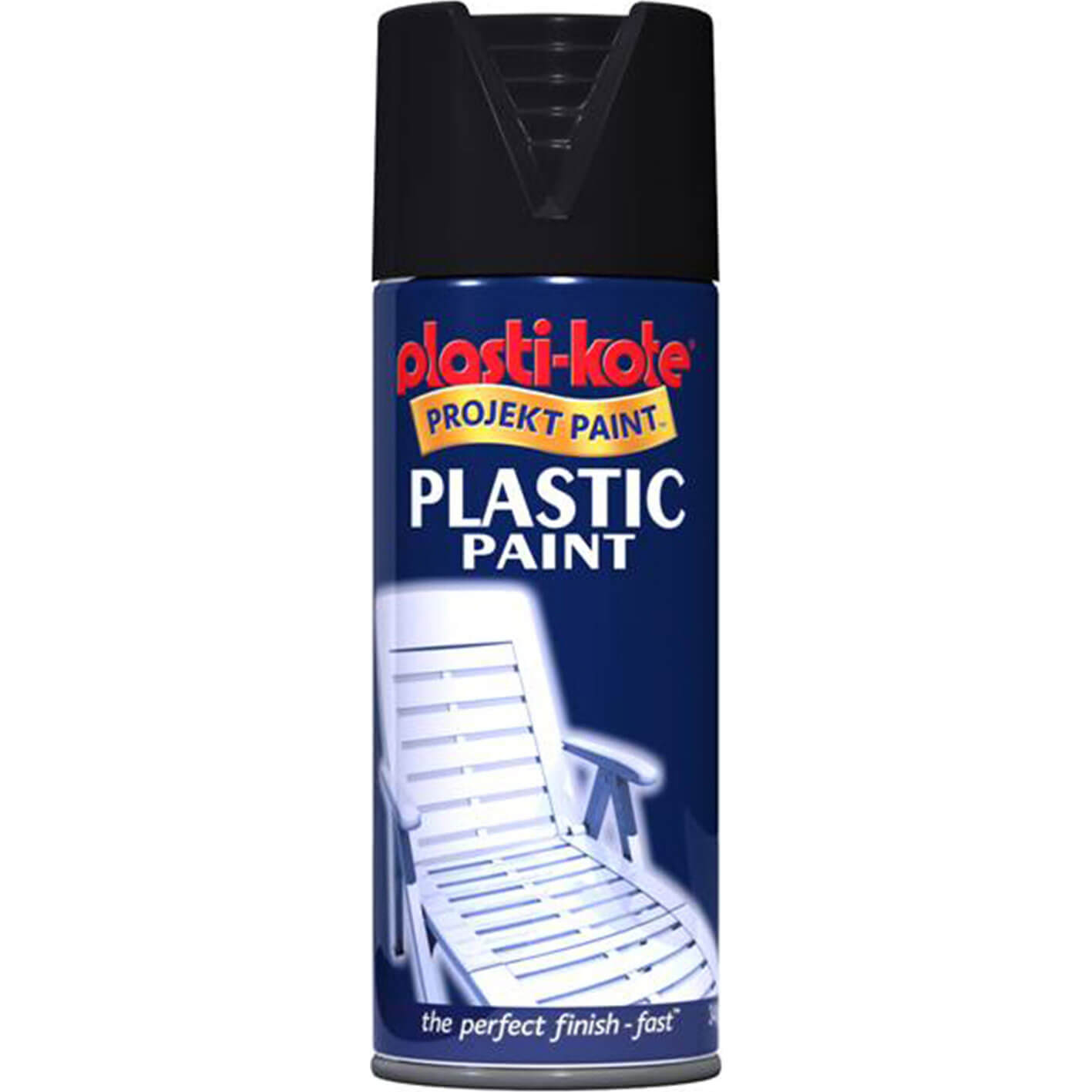 Image of Plastikote Gloss Plastic Aerosol Spray Paint Black 400ml