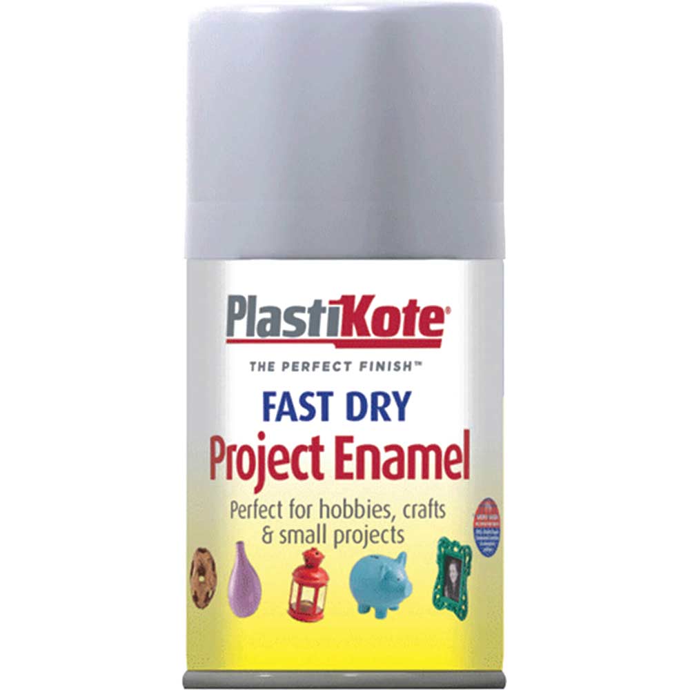 Image of Plastikote Dry Enamel Aerosol Spray Paint Aluminium 100ml