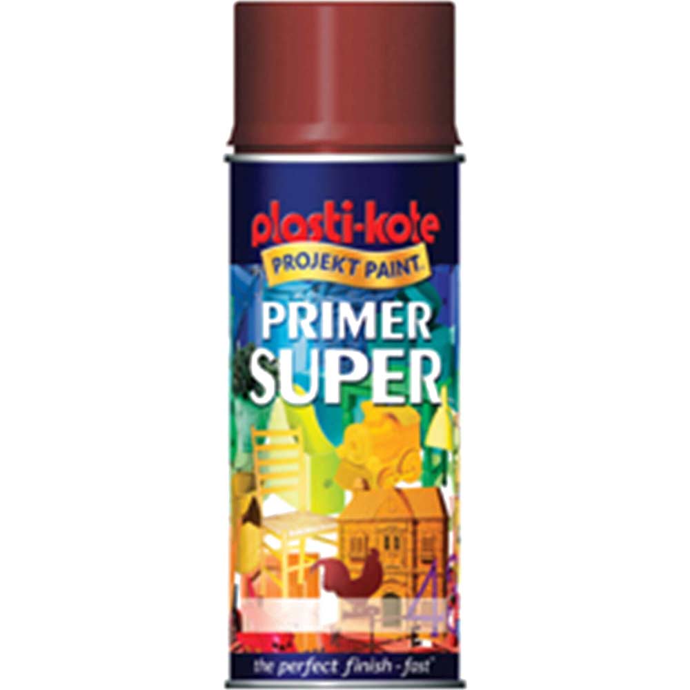 Image of Plastikote Super Enamel Primer Aerosol Spray Paint Grey 400ml