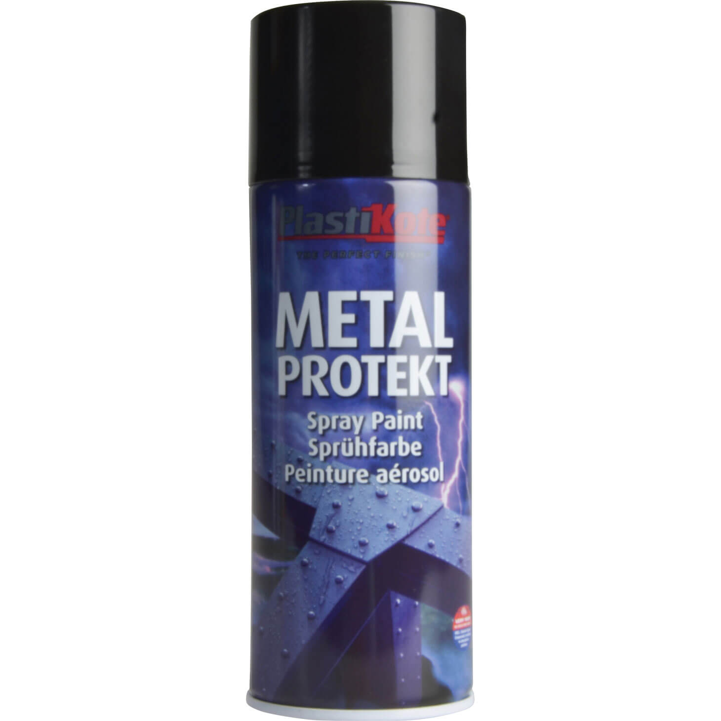 Plastikote Metal Protekt Aerosol Spray Paint Gloss Black 400ml