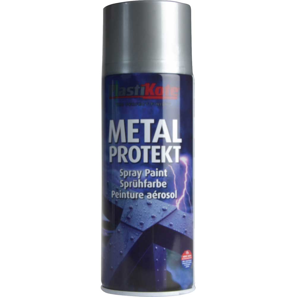 Plastikote Metal Protekt Aerosol Spray Paint Aluminium 400ml