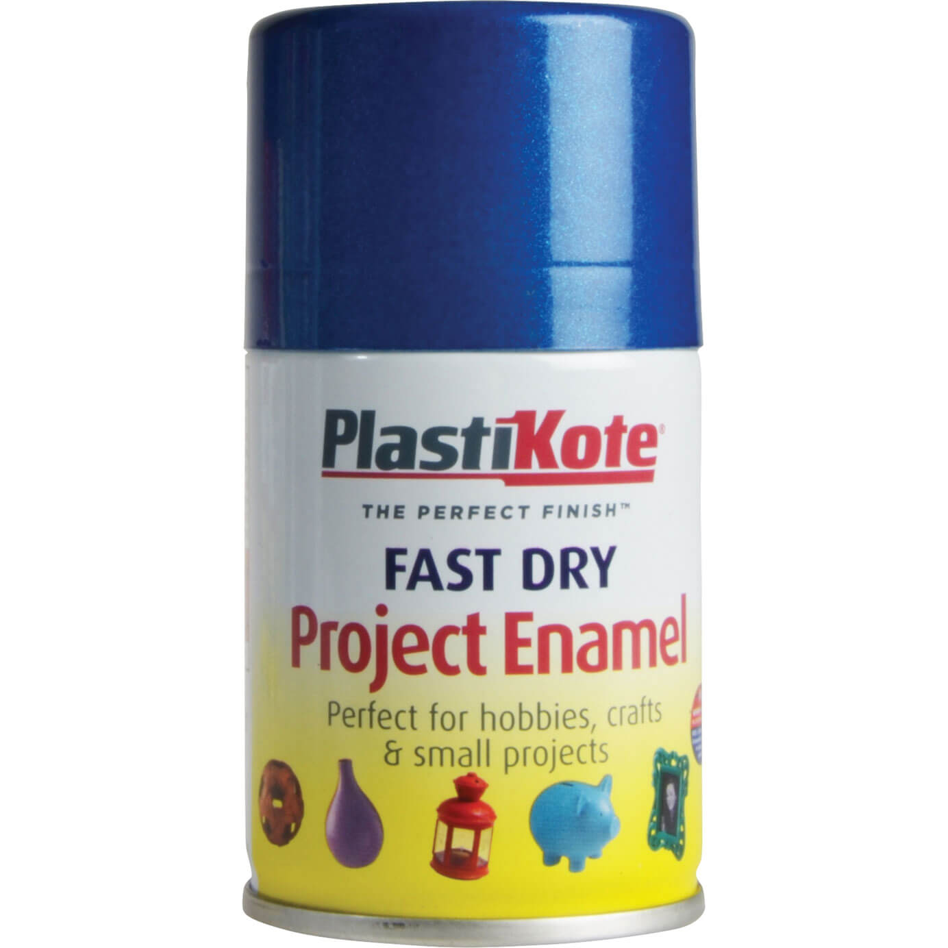 Image of Plastikote Dry Enamel Aerosol Spray Paint Blue 100ml