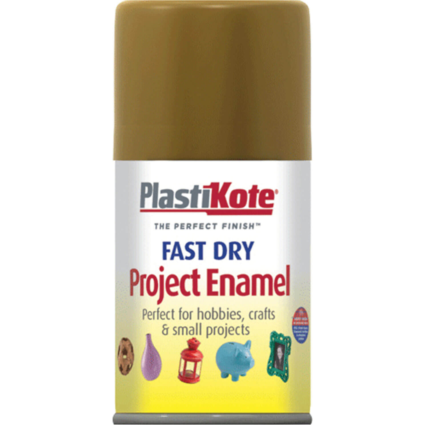 Image of Plastikote Dry Enamel Aerosol Spray Paint Anitque Gold 100ml