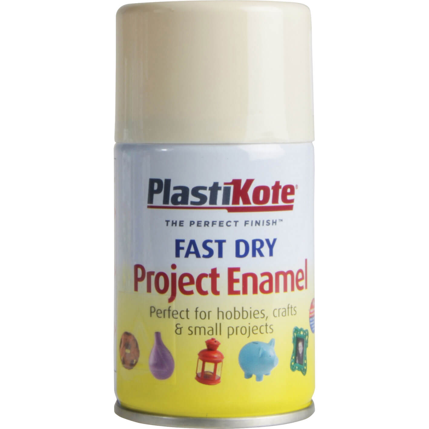Image of Plastikote Dry Enamel Aerosol Spray Paint De La Creme 100ml