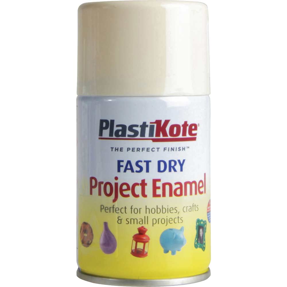 Image of Plastikote Dry Enamel Aerosol Spray Paint De La Creme 100ml