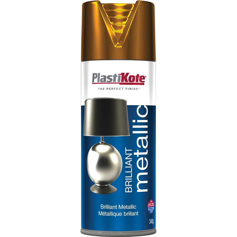 Image of Plastikote Brilliant Metallic Aerosol Spray Paint Copper 400ml