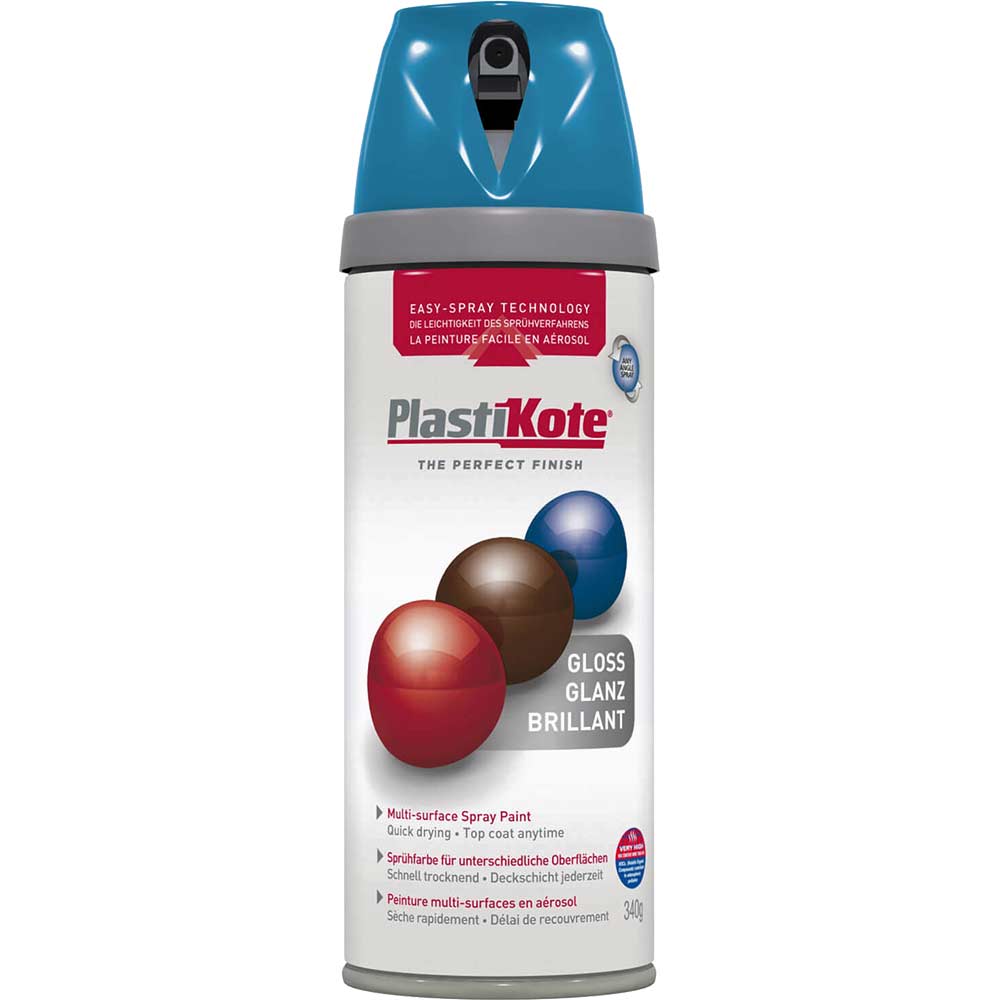 Image of Plastikote Premium Gloss Aerosol Spray Paint Exotic Sea 400ml