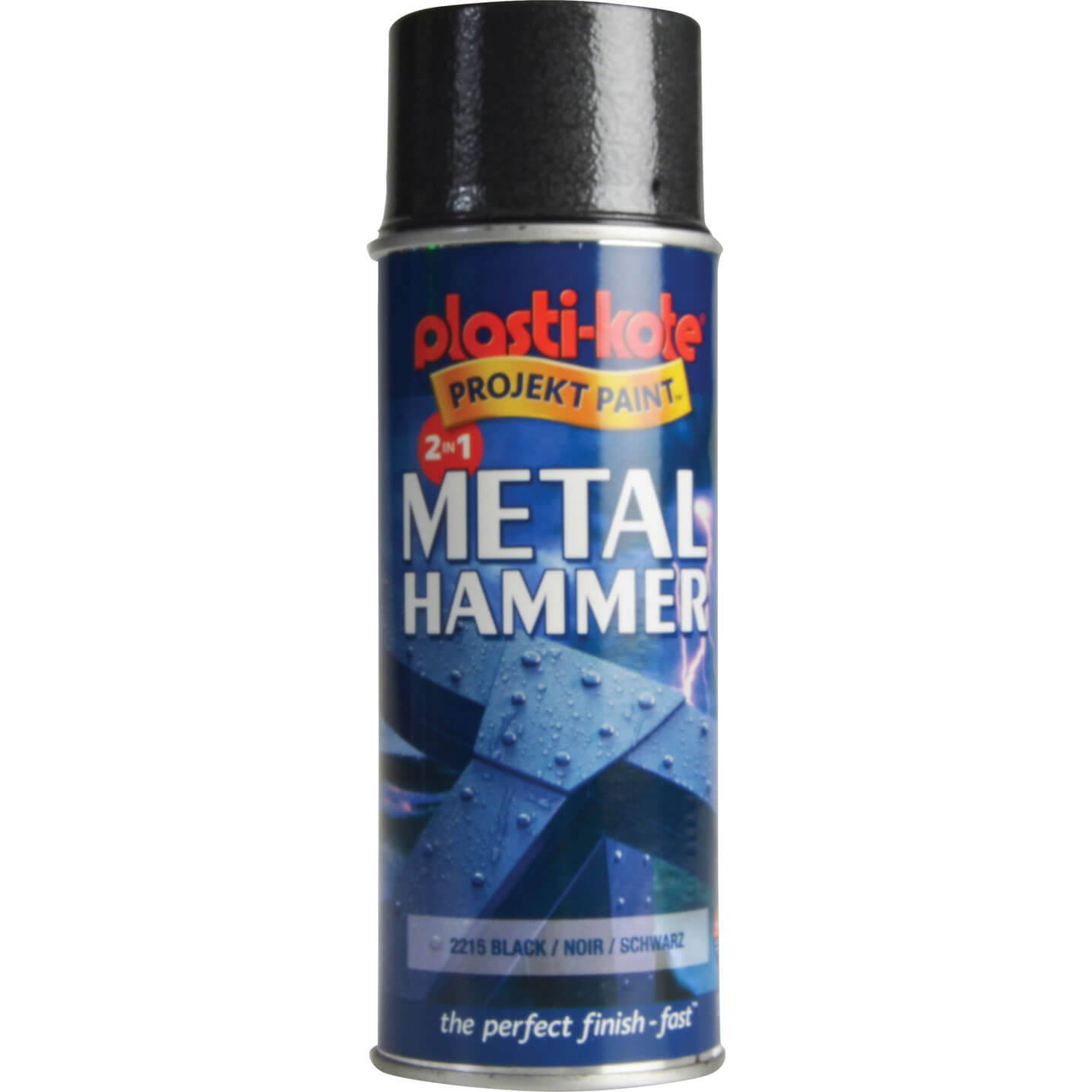 Plastikote Metal Paint Hammer Aerosol Spray Paint Black 400ml