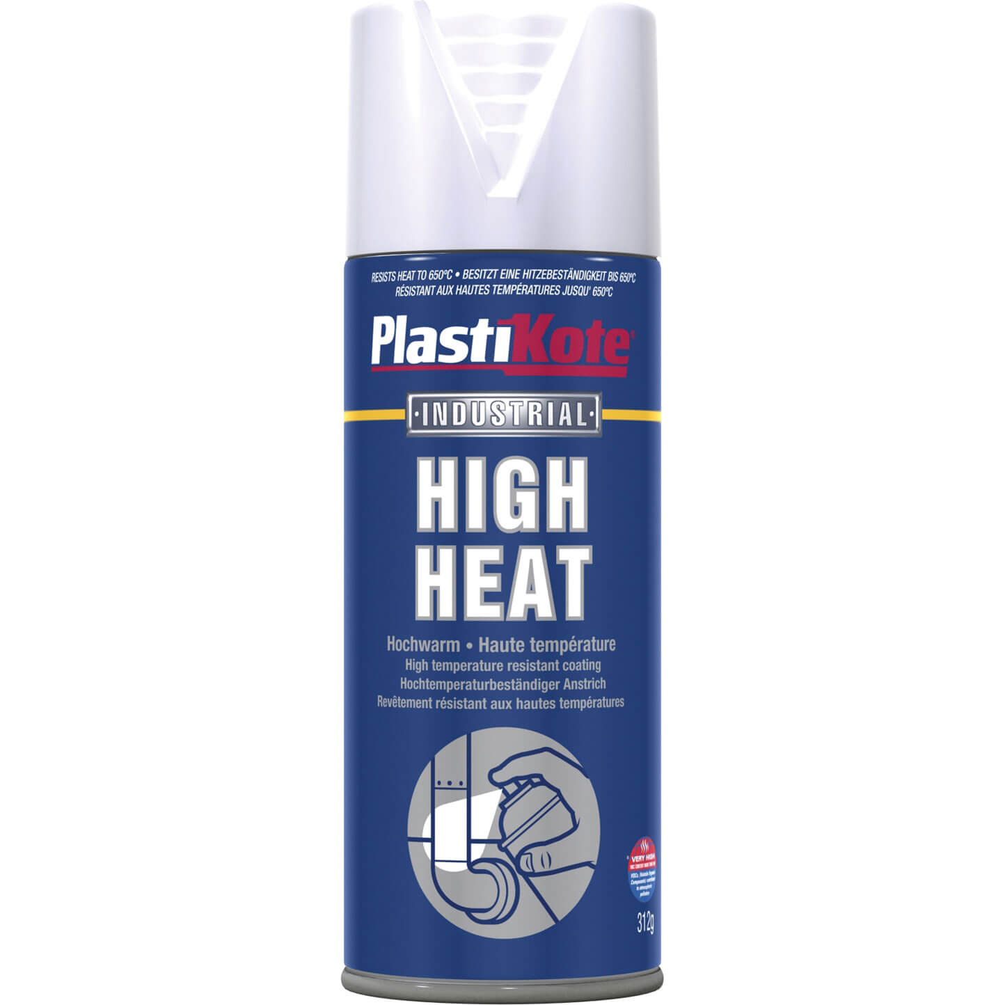 Image of Plastikote High Heat Aerosol Spray Paint Black 400ml