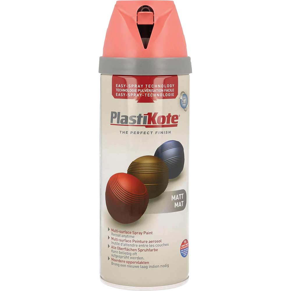 Plastikote Premium Matt Aerosol Spray Paint Dusty Coral 400ml
