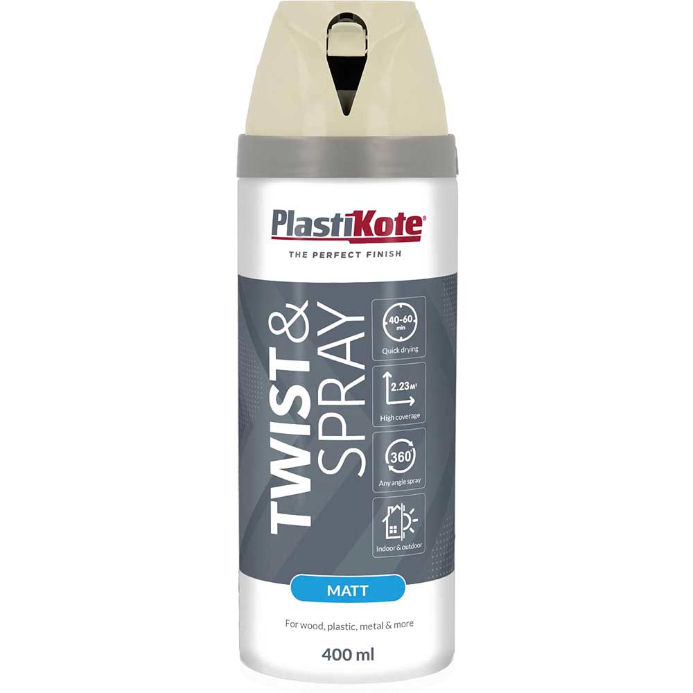 Plastikote Premium Matt Aerosol Spray Paint Georgian Stone 400ml