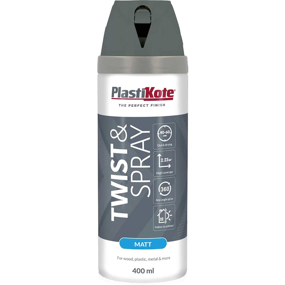 Plastikote Premium Matt Aerosol Spray Paint Blue Steel 400ml