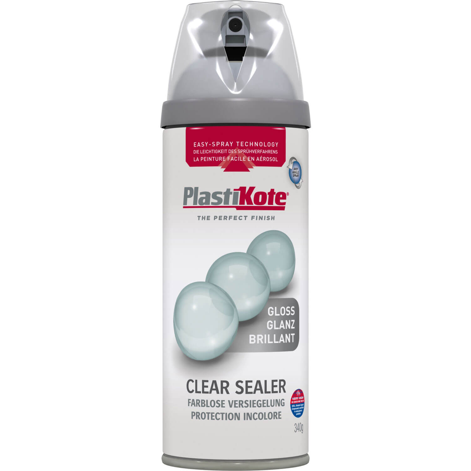 Image of Plastikote Clear Acrylic Aerosol Spray Paint Clear 400ml