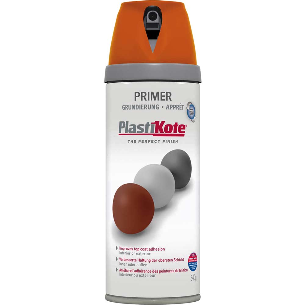 Image of Plastikote Primer Aerosol Spray Paint Red 400ml