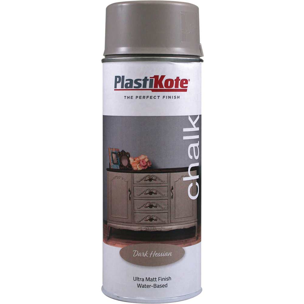 Plasti-Kote Chalk Finish Spray Paint Dark Hessian 400ml