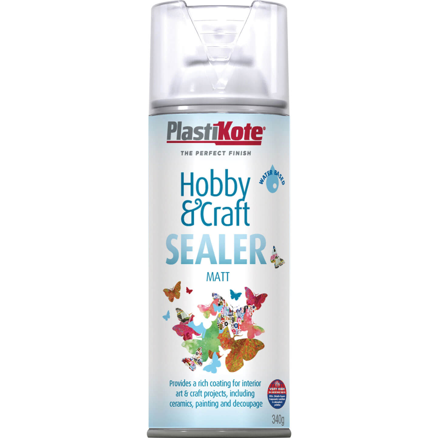 Image of Plastikote Hobby and Craft Sealer Spray Clear Matt 400ml