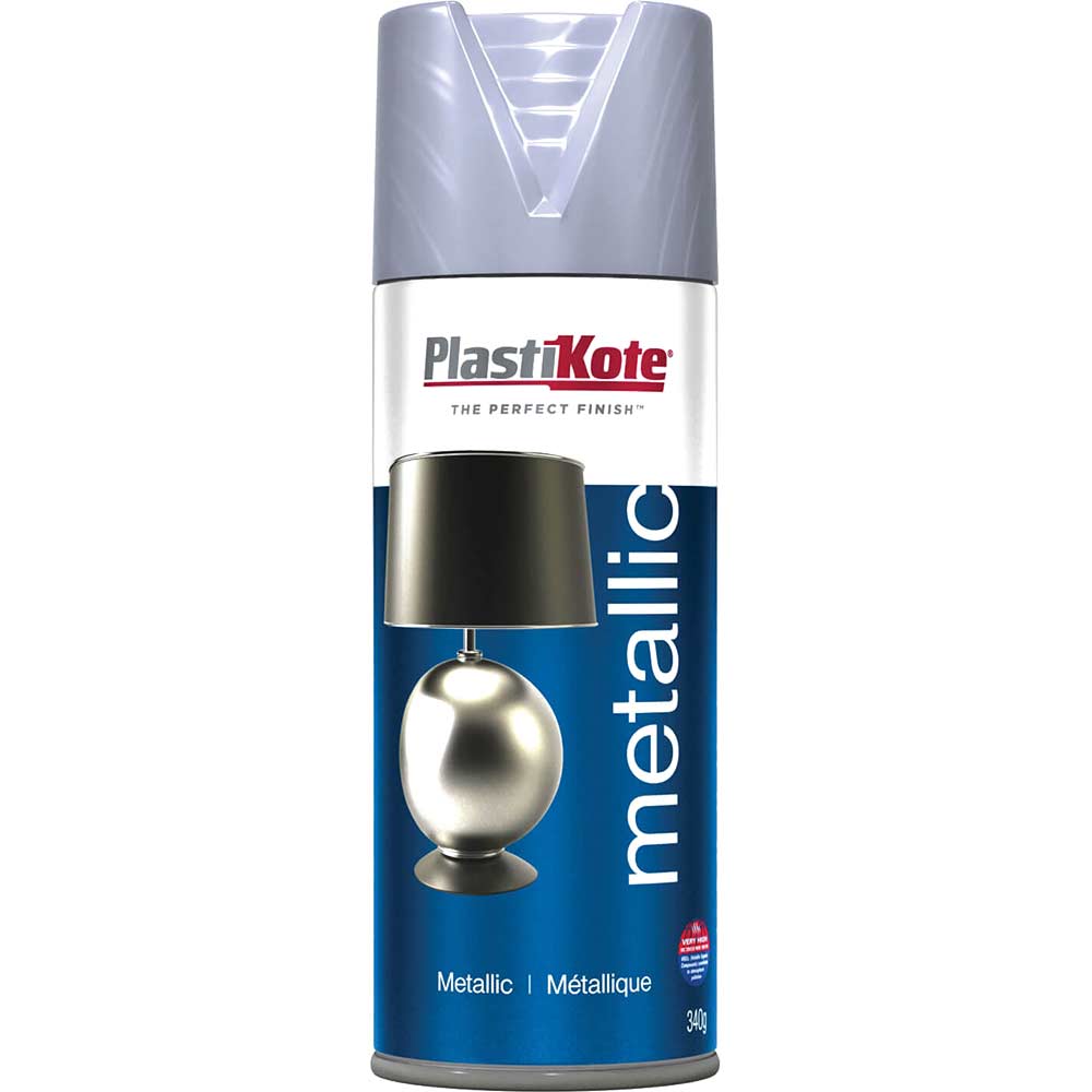 Image of Plastikote Metallic Aerosol Spray Paint Pewter 400ml