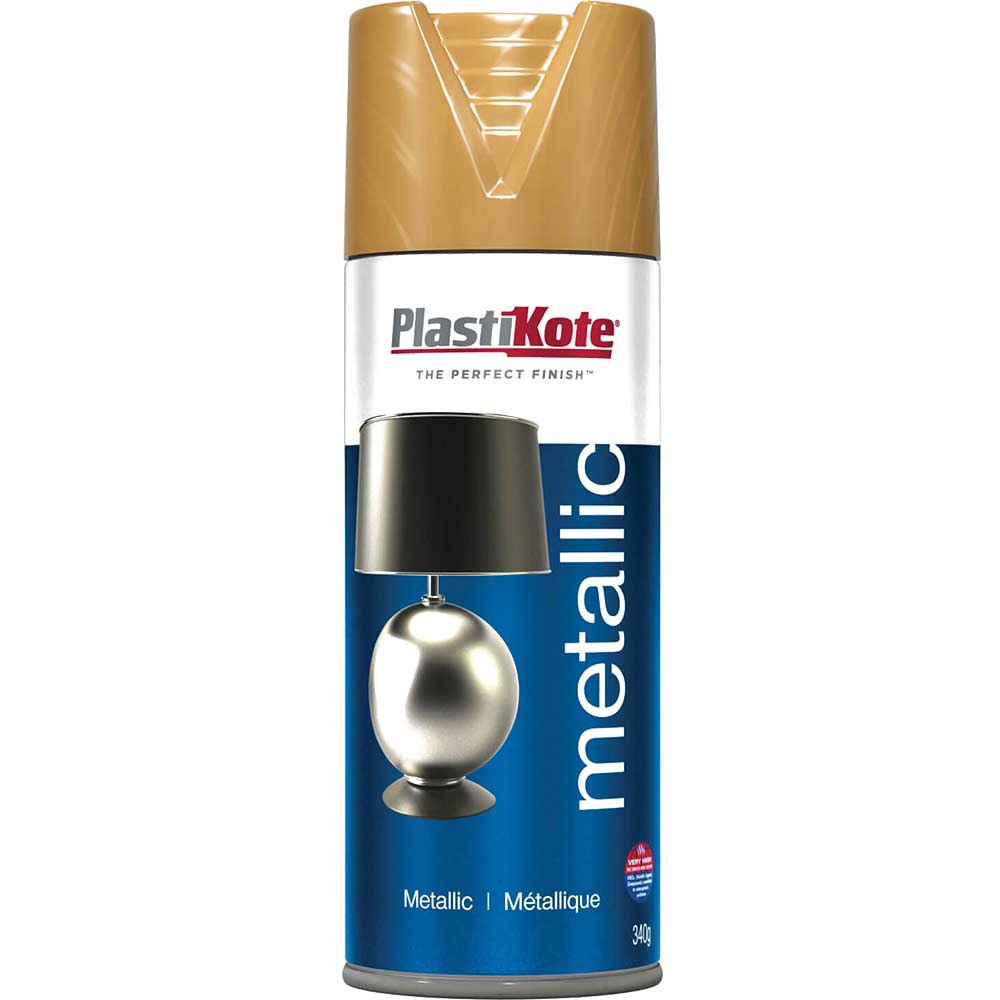 Image of Plastikote Metallic Aerosol Spray Paint Anitque Gold 400ml