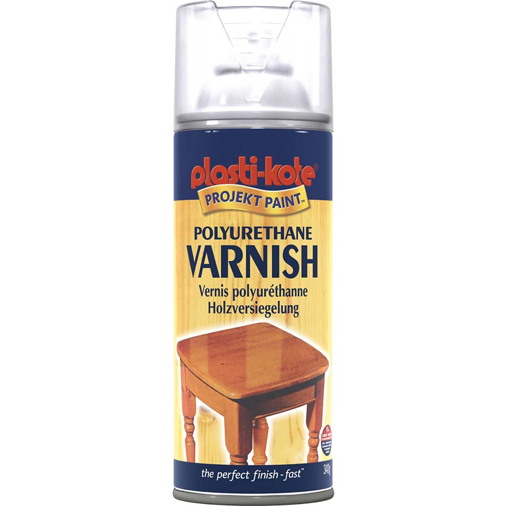 Image of Plastikote Aerosol Varnish Spray Clear Gloss 400ml