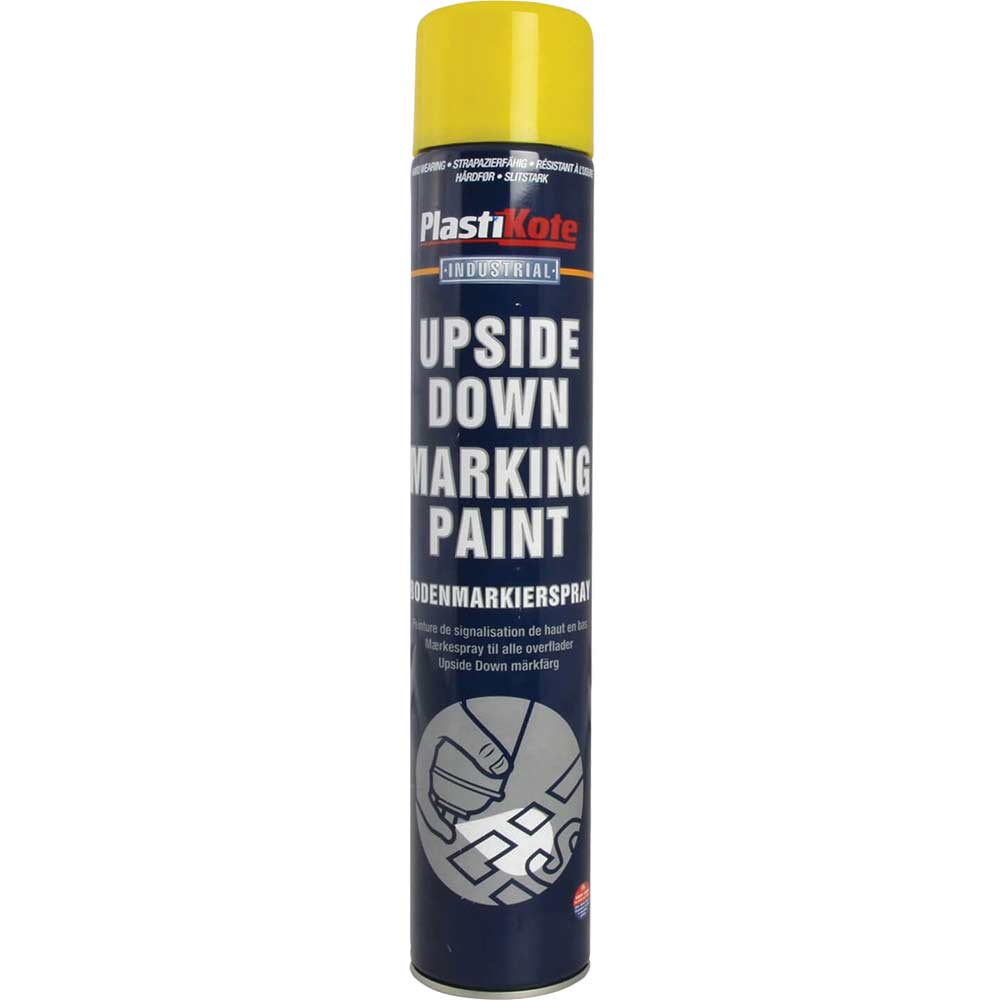 Plastikote Marking Aerosol Spray Paint Yellow 750ml