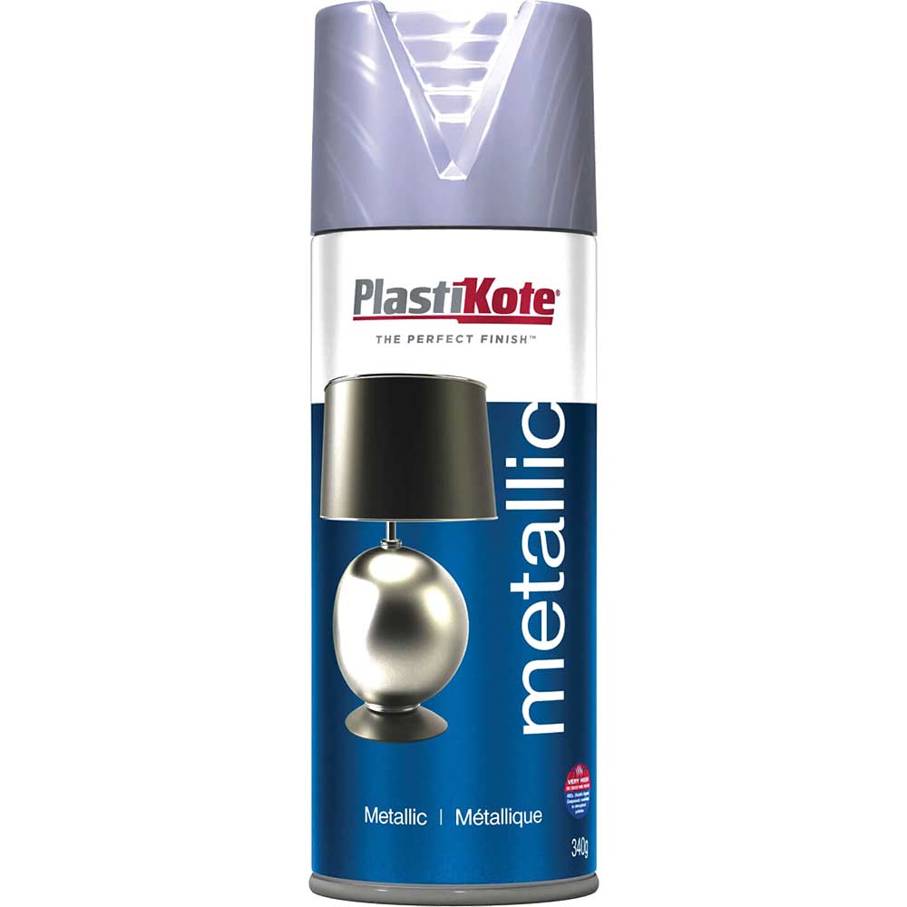 Plastikote Metallic Aerosol Spray Paint Silver 400ml