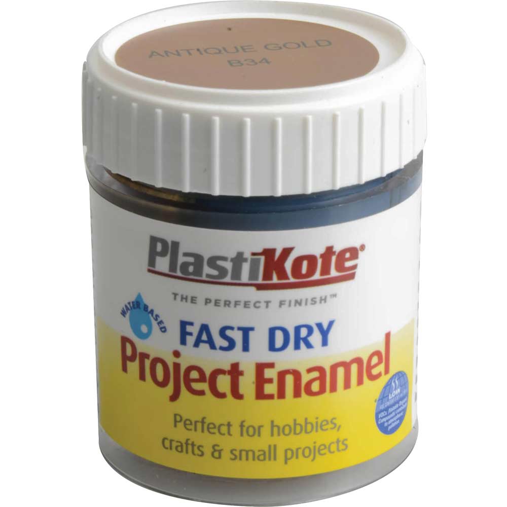 Image of Plastikote Fast Dry Enamel Paint Anitque Gold 59ml