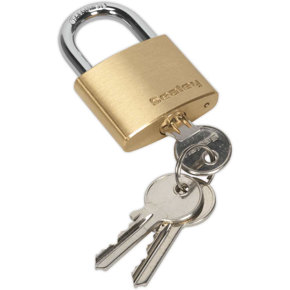 Sealey Brass Padlock 40mm Standard