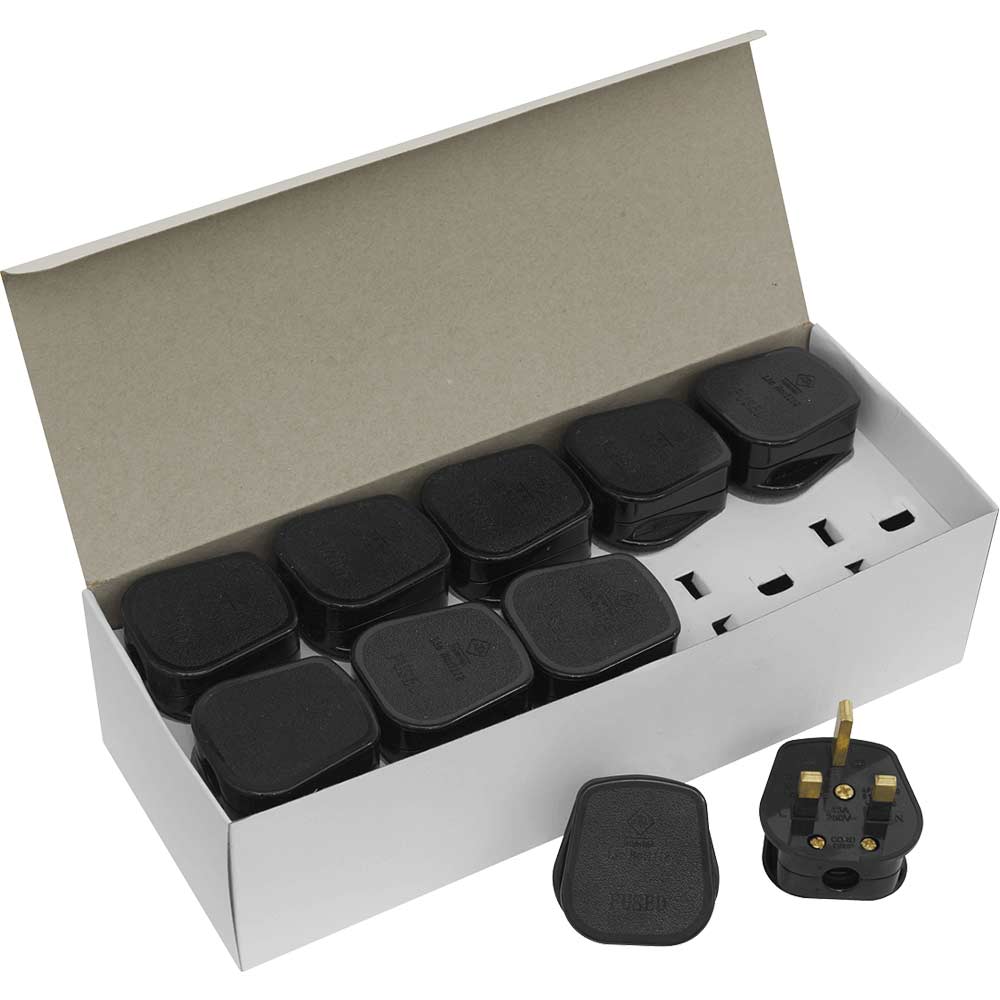 Sealey ASTA Approved Mains Plugs 13amp 240v Pack of 20