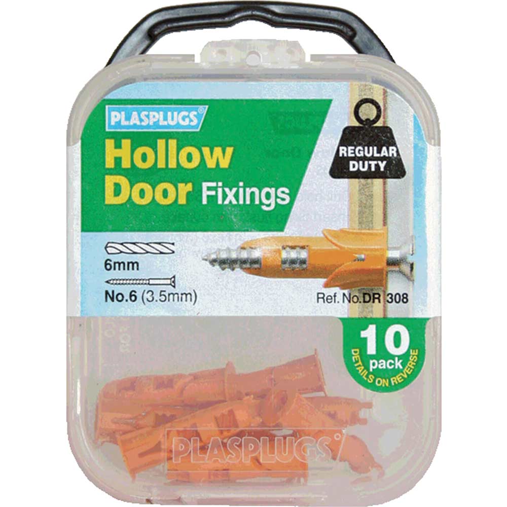 Image of Plasplugs Hollow Door Fixings Pack of 10