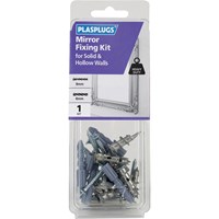Plasplugs Mirror Fixing Kit for Solid and Hollow Walls