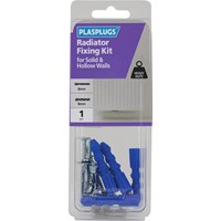 Plasplugs Radiator Fixing Kit for Solid and Hollow Walls