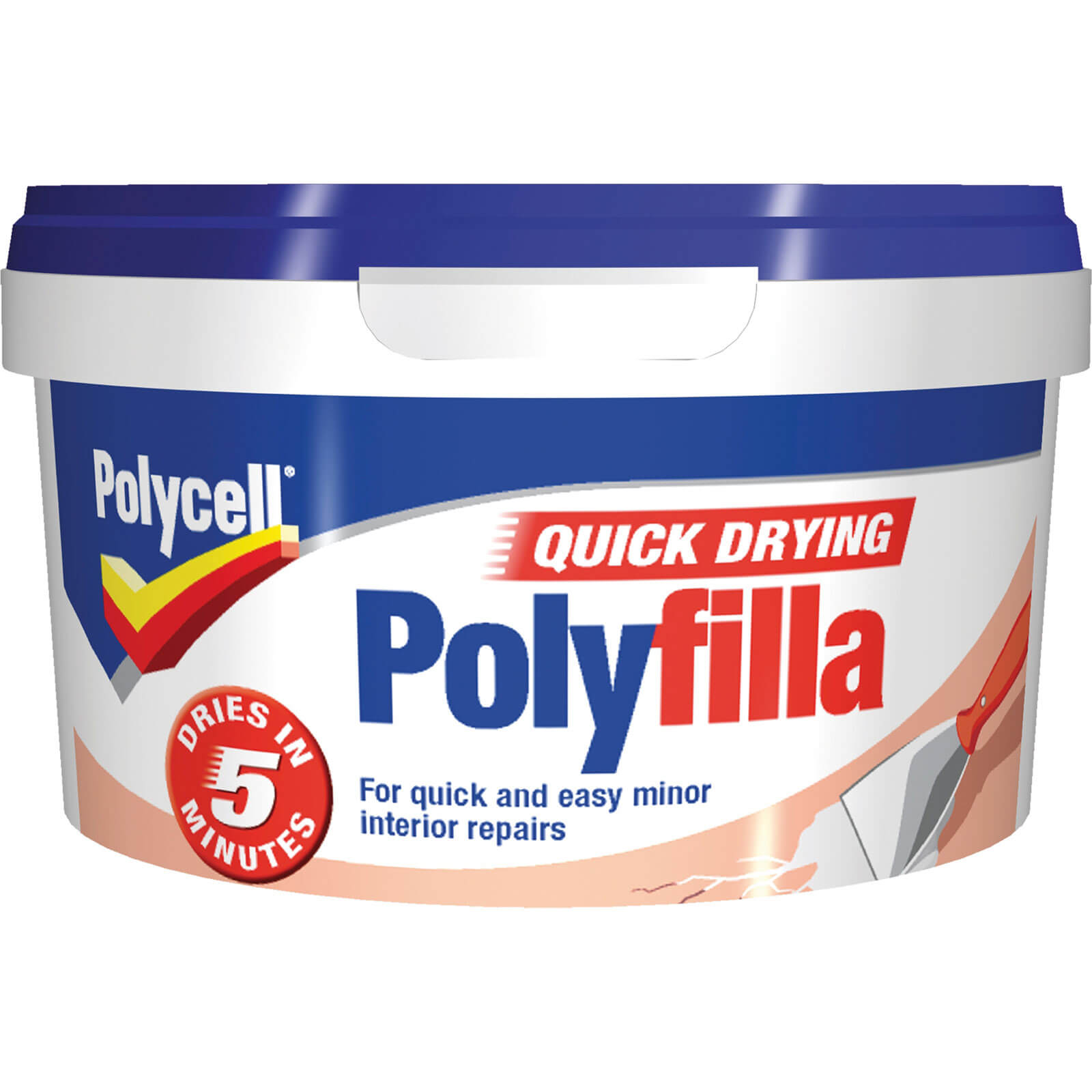 Image of Polycell Multi Purpose Quick Drying Polyfilla Tub 500g