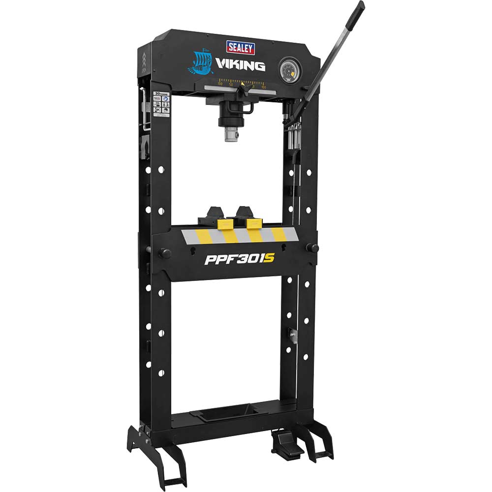 Sealey Viking Floor Air / Hydraulic Press with Sliding Ram and Foot Pedal 30 Tonne