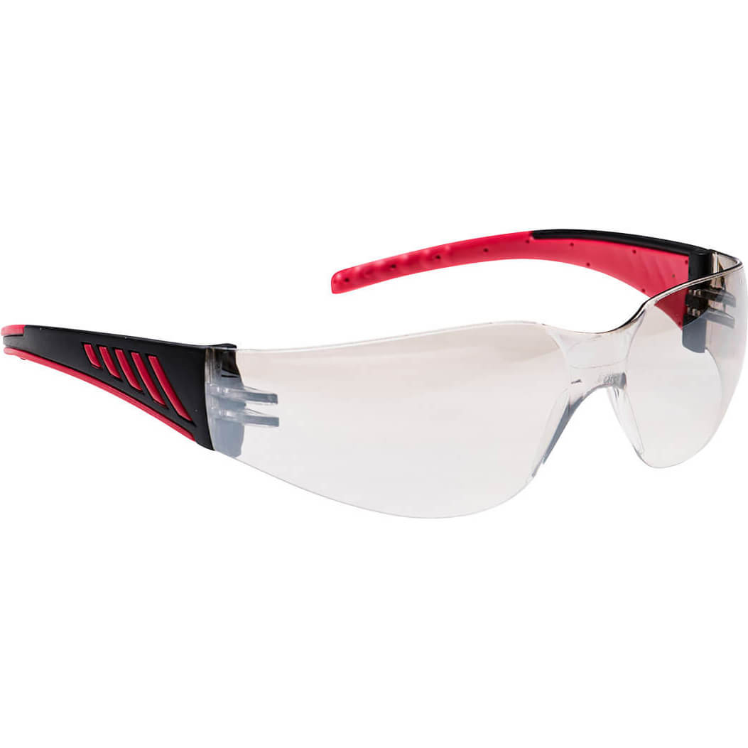 Image of Portwest Wrap Around Pro Safety Glasses Red Mirror
