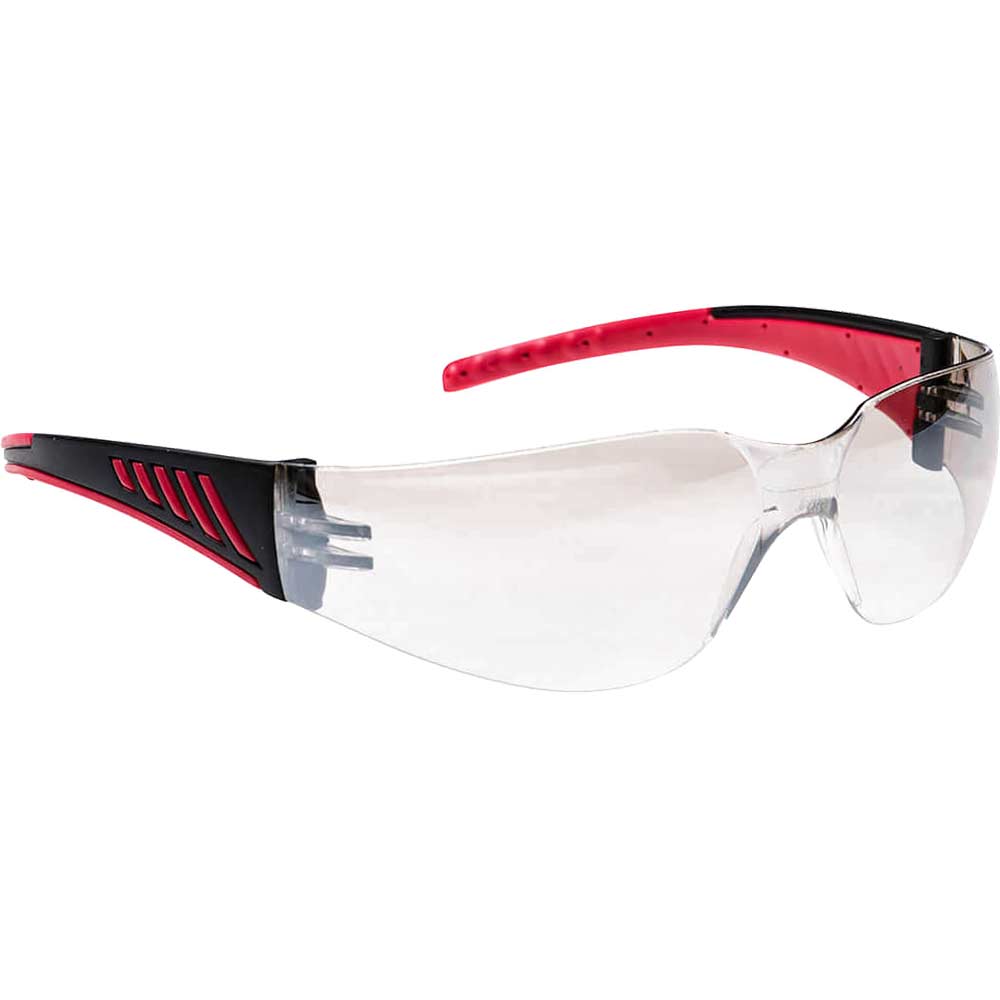 Image of Portwest Wrap Around Pro Safety Glasses Red Mirror