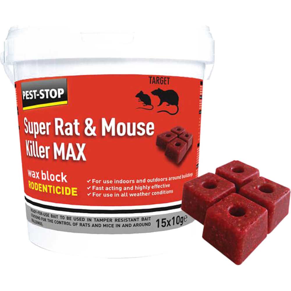 Image of Pest Stop Super Rat and Mouse Killer MAX Wax Blocks