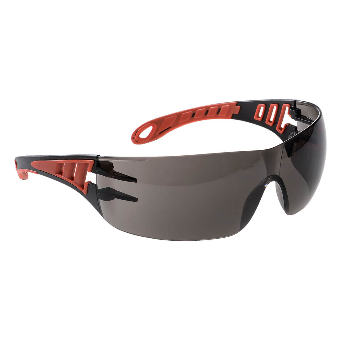 Image of Portwest Tech Look Safety Glasses Red Smoke