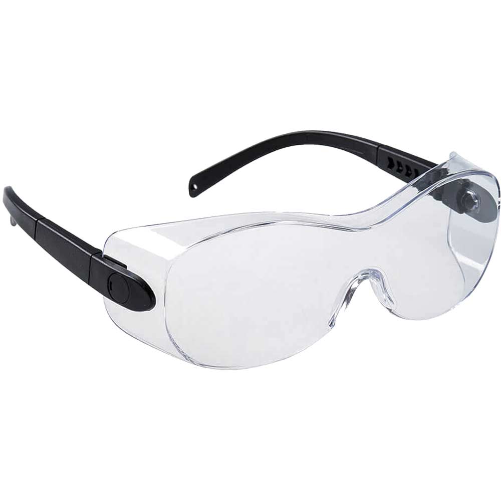Portwest Coverspecs Safety Glasses Black Clear