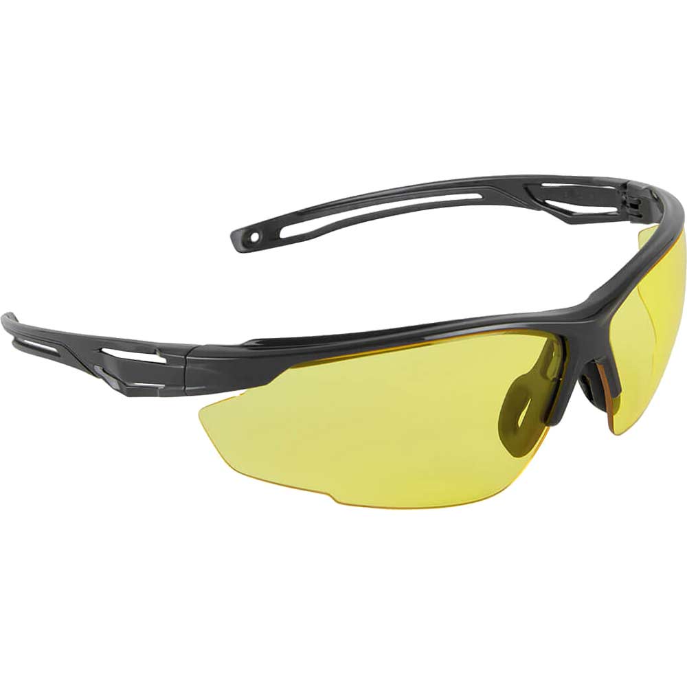 Portwest Anthracite Safety Glasses Black Amber