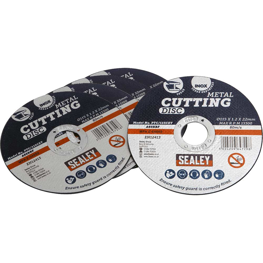 Photos - Cutting Disc Sealey Metal  115mm 1.2mm Pack of 5 PTC/115CET5 