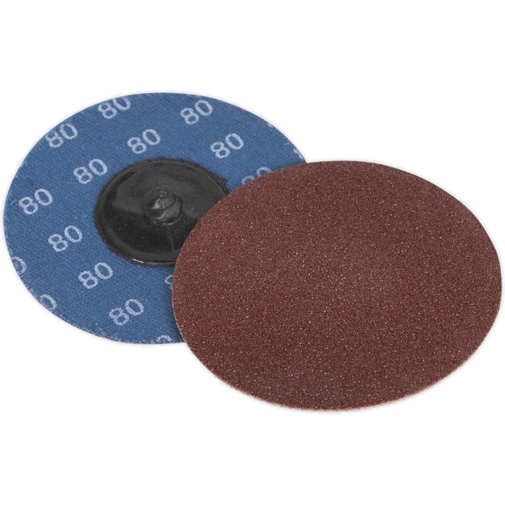 Photos - Abrasive Wheel / Belt Sealey Quick Change Sanding Discs 75mm 75mm 80g Pack of 10 PTCQC7580 